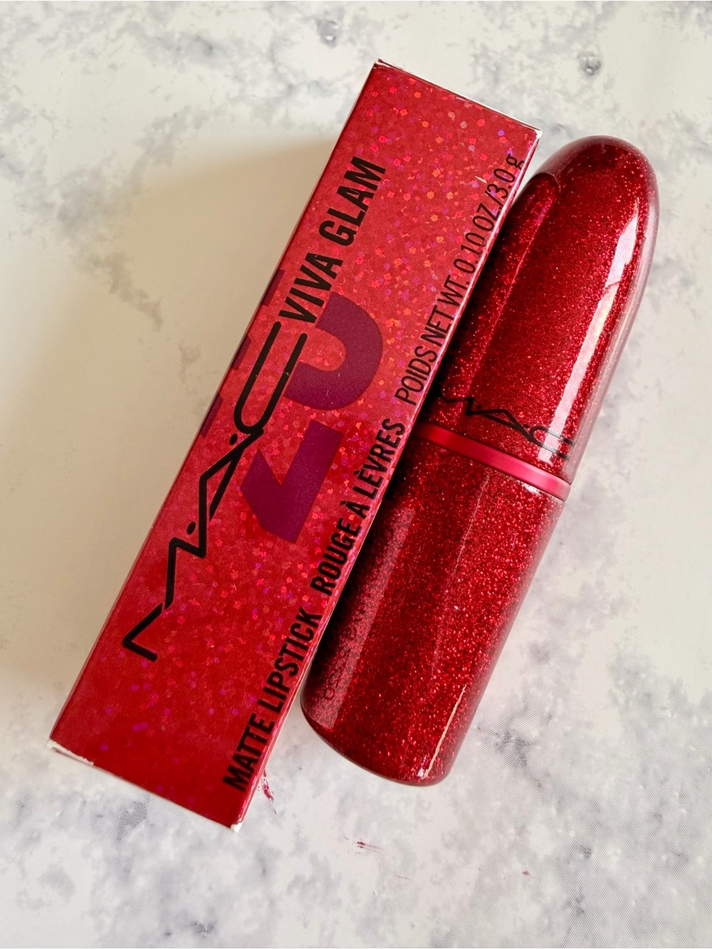 RARE NEW IN BOX MAC Cosmetics 25 years Viva I Glam Red Matte Lipstick - Picture 3 of 4